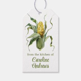 Vattenfärgsorganiska Maj Presentetikett