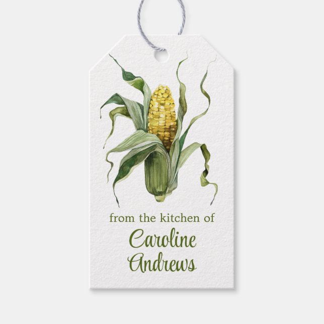 Vattenfärgsorganiska Maj Presentetikett (Framsidan)