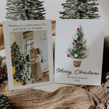 Vattenfärgsornament Träd Photo God jul