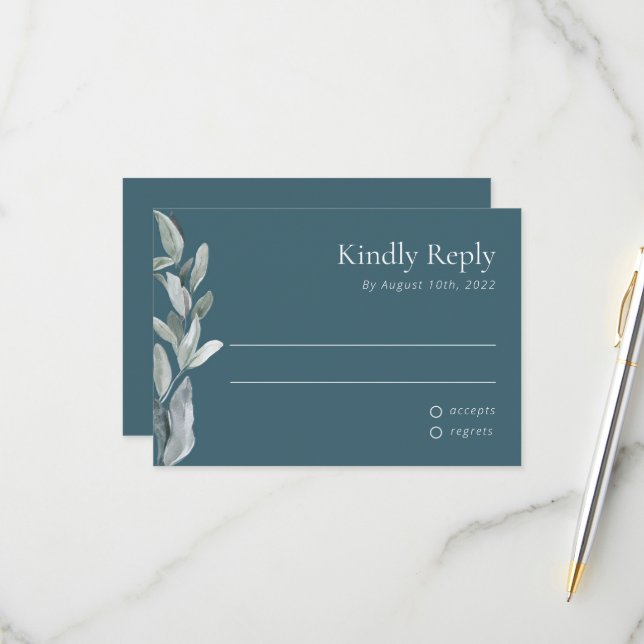 vattenfärgsOSA kort för blommigt (Fram/Back In Situ)