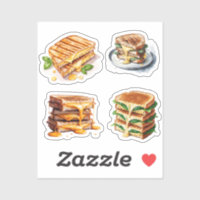 Vattenfärgsost Toasties Sticker