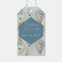 Vattenfärgsostron Bröllop Presentetikett