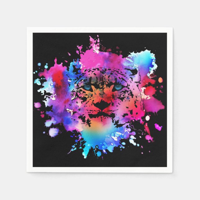 Vattenfärgsöverhuvud Pappersservett (Framsidan)