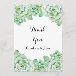 vattenfärgsöverlägsen bröllop Tack Kort