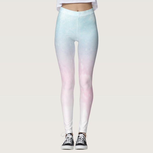 vattenfärgsövertoningsformar i form av sammanfogni leggings (Framsida)