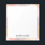 Vattenfärgspäckad varm palett, monogram anteckningsblock<br><div class="desc">anteckningsblock av elegantens personlig med utsmyckad temad vattenfärg gräns i varm sommarpalett av rosa,  grått,  mauve,  gult och grädde färg,  Perfetect to tuck in gifts eller paket for online order,  Skriva en personlig anteckning för professionellens utseende.</div>