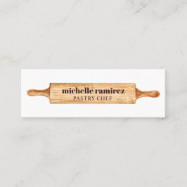 Vattenfärgspakar Rolling Pin Patisserie Cake Mini Visitkort