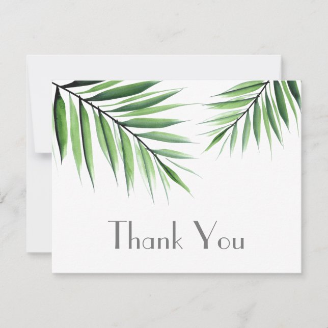 Vattenfärgspalm Tackkort Tack Kort (Framsida)