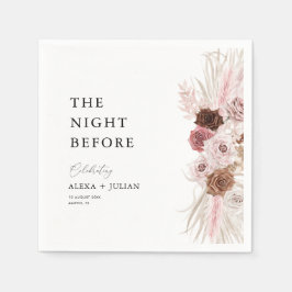 Vattenfärgspampas gräs dammig rosa natten före pappersservett