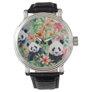 Vattenfärgspanda Bear Armbandsur