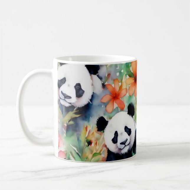 Vattenfärgspanda Bear Kaffemugg (Vänster)