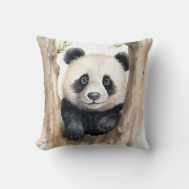 Vattenfärgspanda Bear Kudde