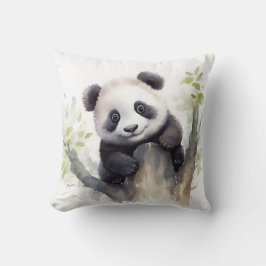 Vattenfärgspanda Bear Kudde