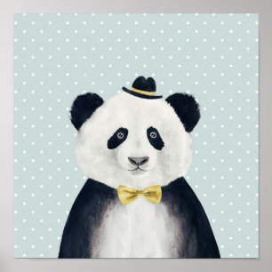 Vattenfärgspanda Bear Poster