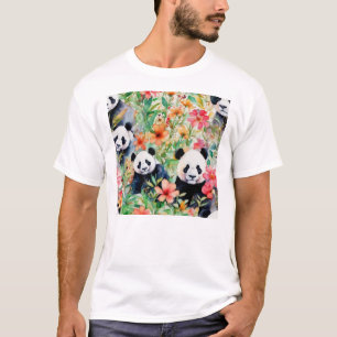 Vattenfärgspanda Bear T Shirt