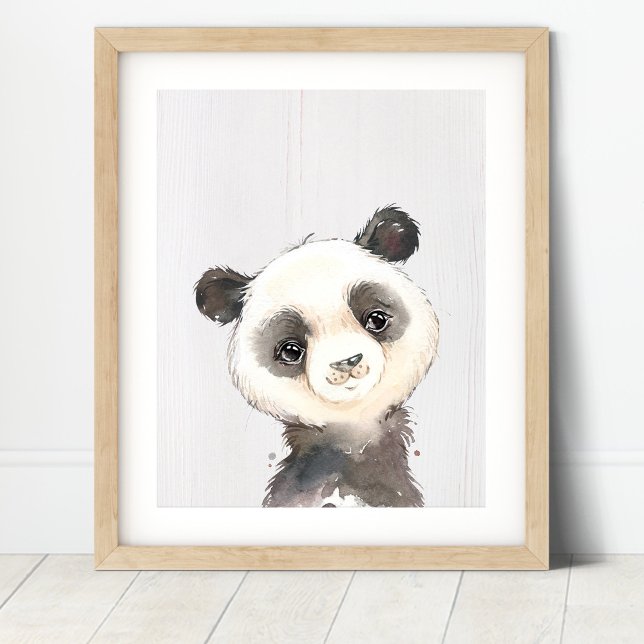 VattenfärgsPanda Nursery Art Skriv ut Poster (Skapare uppladdad)