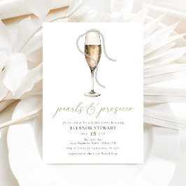 Vattenfärgspaneler och Prosecco-Möhippa Inbjudningar