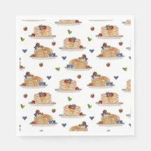 Vattenfärgspannkakor Bär Frukost Brunch 