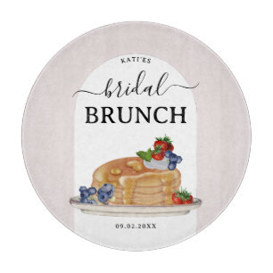 Vattenfärgspannkakor Bröllopsdusch Brunch Anpassad