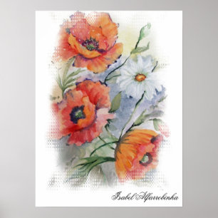 Vattenfärgspapper för scarlet poster