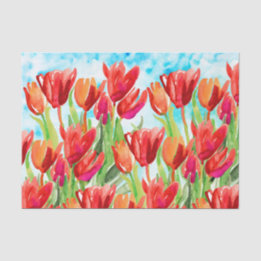 Vattenfärgspapper (Red Vår Tulips)