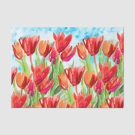 Vattenfärgspapper (Red Vår Tulips)