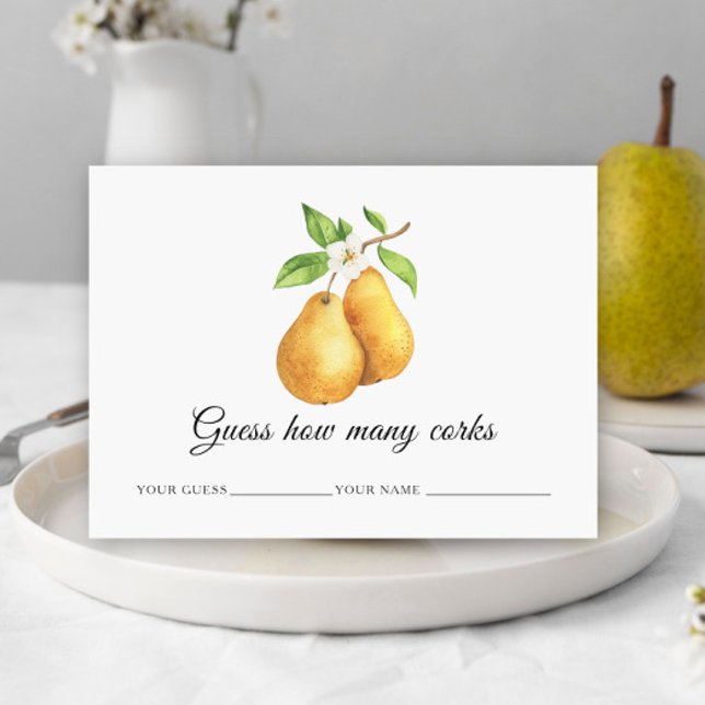 Vattenfärgspäron Garanterar hur många kork möhippa Tilläggskort (Skapare uppladdad)