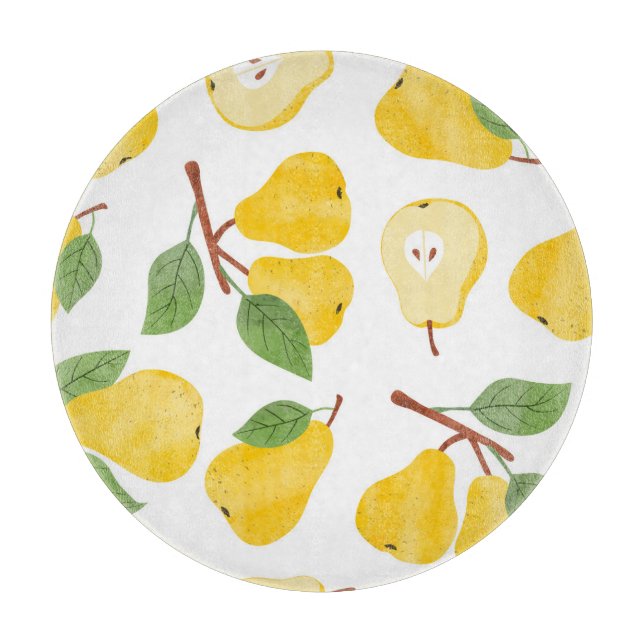 Vattenfärgspäron Vintage Frukt Mönster (Framsidan)
