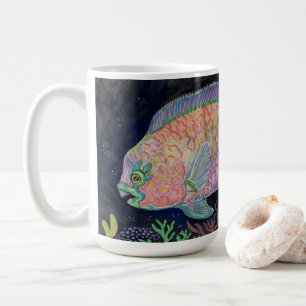 Vattenfärgsparrofisk Kaffemugg