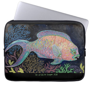 Vattenfärgsparrofisk Laptop Fodral