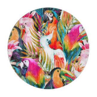 Vattenfärgsparroller: Tropiskt sjölöst Mönster