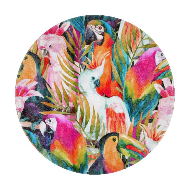 Vattenfärgsparroller: Tropiskt sjölöst Mönster (Framsidan)