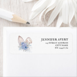 VattenfärgsPåskhare Öron Returadress Etikett