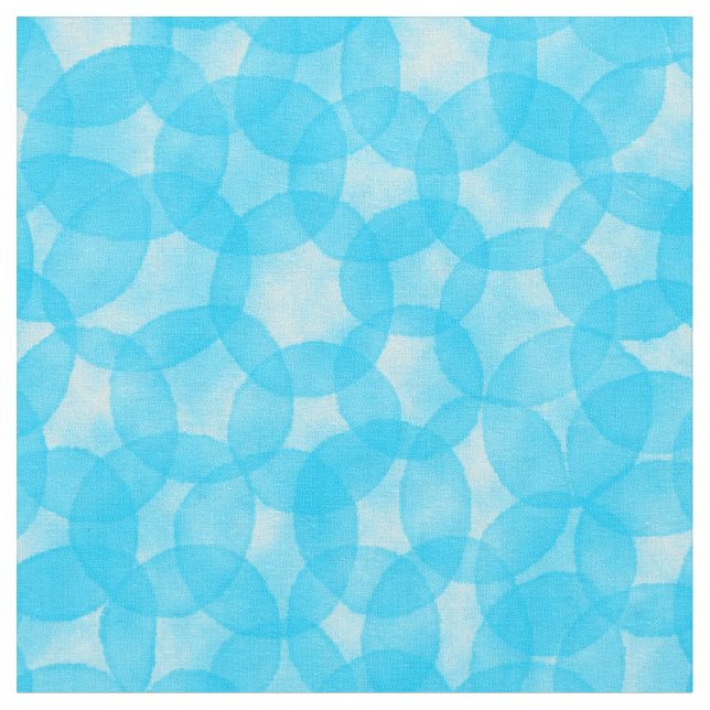 Vattenfärgspatter Mönster - Himlar Blue Tyg (Närbild)