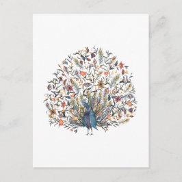 VattenfärgsPeacock Vykort