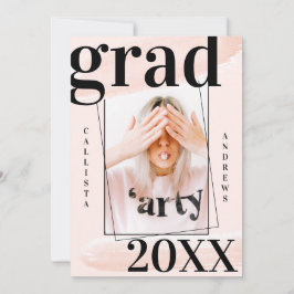  vattenfärgspensel, fotodiagram Studenten Inbjudningar