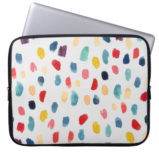 Vattenfärgspenseldrag: Abstrakt sömlös. Laptop Fodral