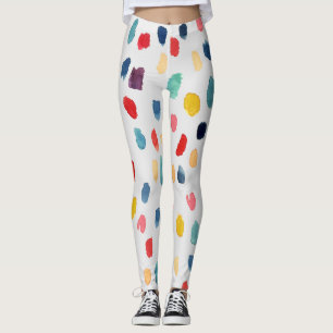 Vattenfärgspenseldrag: Abstrakt sömlös. Leggings