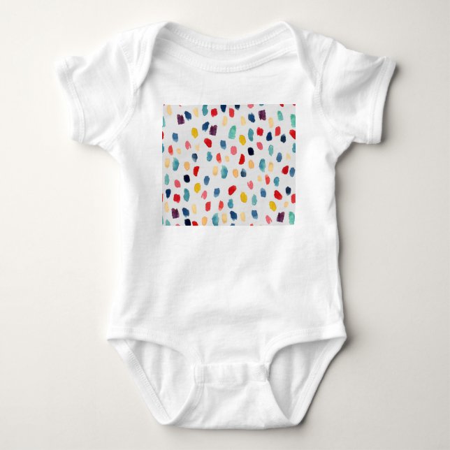Vattenfärgspenseldrag: Abstrakt sömlös. T Shirt (Framsida)