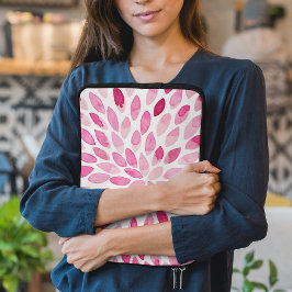 Vattenfärgspenseldrag - rosa, palett laptop sleeve