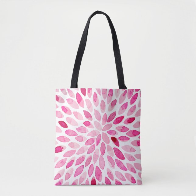 Vattenfärgspenseldrag - rosa, palett tygkasse (Framsida)