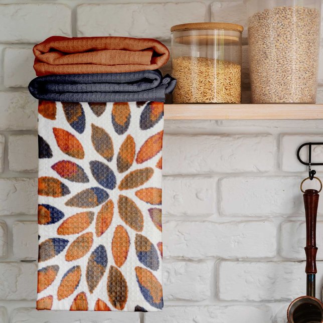 Vattenfärgspenseldrag - rosteffekt kökshandduk (Skapare uppladdad)