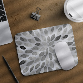 Vattenfärgspenseldrag - svart och vitt musmatta