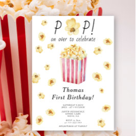 Vattenfärgspets över Barns födelsedag Party Inbjudningar