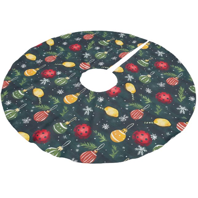 Vattenfärgspickleball Helgdag Rally Julgransmatta Borstad Polyester (Vinklad)