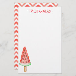 Vattenfärgsplagg vattenmelonpopulation brevpapper