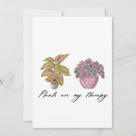 Vattenfärgsplantor är min terapi inbjudningar