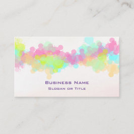 Vattenfärgsplatta färgfull abstrakt design visitkort