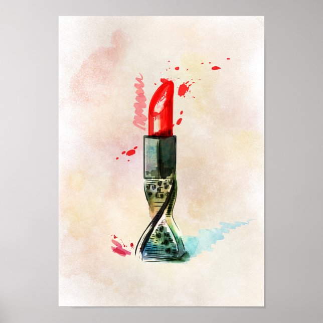 Vattenfärgsplippstift Poster (Framsidan)