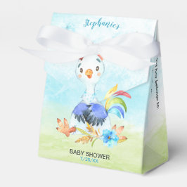 Vattenfärgspojken Tupp Baby Shower Farm Presentaskar